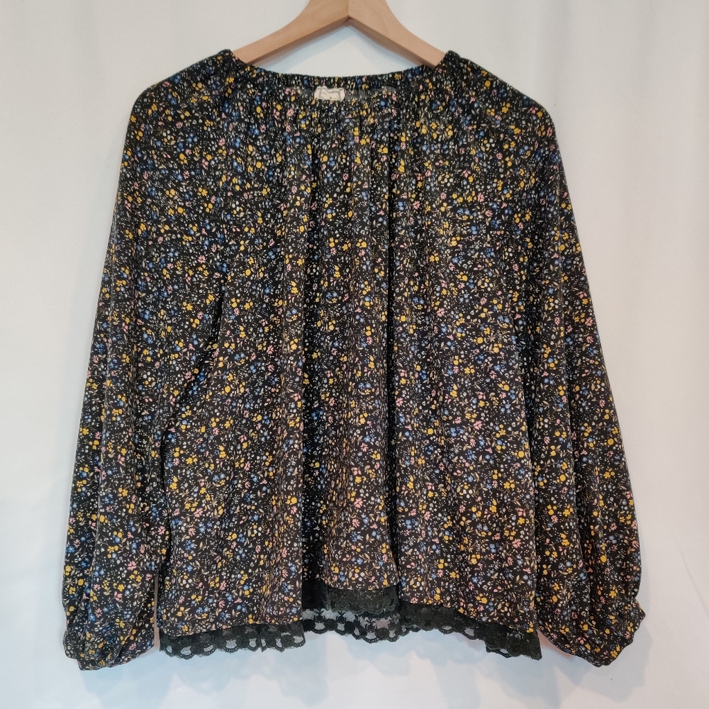 Anthropologie Mo:vint Floral Top
